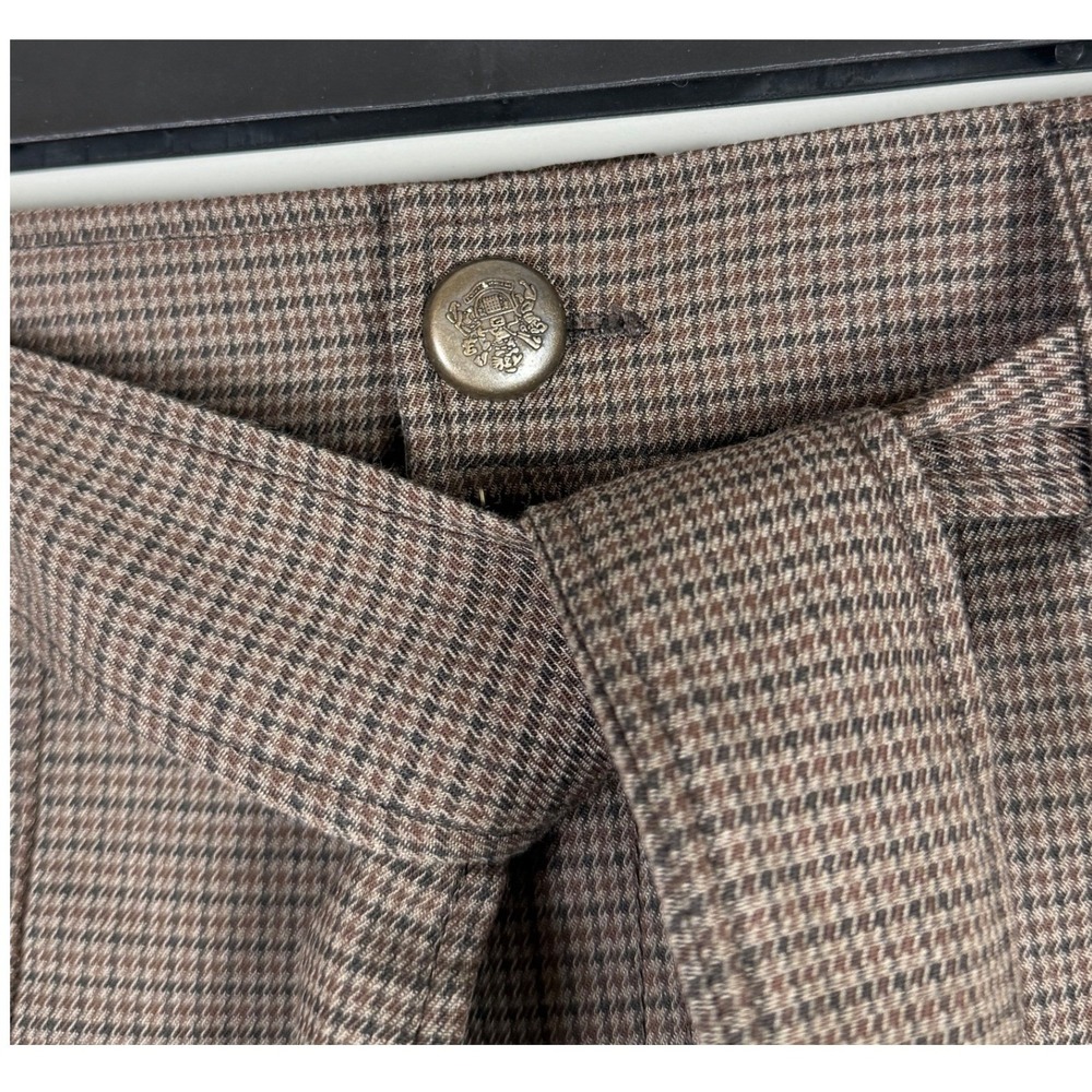 ZARA‎ Brown Houndstooth Belted Shorts Women Size M - Picture 7 of 7